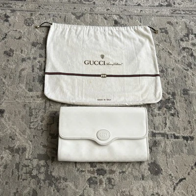 Bolso de mano vintage GUCCI pequeño blanco micro GG Foto 1 de 4