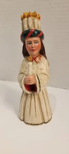 Signed Leo Smith Angel Of Light Christmas Ornament Figurine Saint Lucia Lucy 6" - Picture 1 of 8