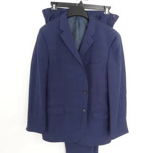 Hickey Freeman 2-Piece Wool Suit Blue Check Milburn II 44R 38x29 - Picture 1 of 10