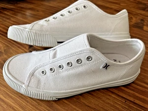 Zapatillas sin cordones Hurley blancas - para mujer talla 6 - Imagen 1 de 8