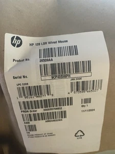 HP 128 Laser Wired Mouse 265D9AA - Afbeelding 1 van 1