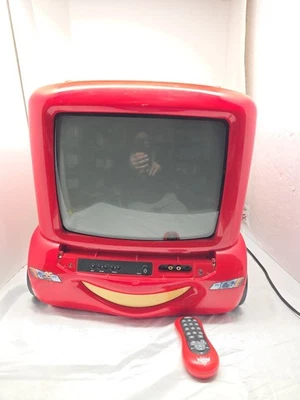 Original Vintage Disney Pixar Cars Lightning McQueen CRT TV - Retro Gaming 13”  - Image 1 of 4