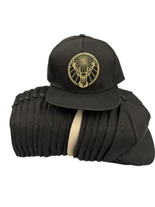 Lot (19) 19x Jagermeister Hat Cap Black Snapback Gold Logo One Size NEW - Picture 1 of 5