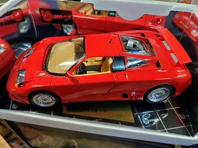 Burago Special Edition 1991 Red Bugatti EB 110 1:18 Collector's Model #3055. - Image 1 of 4