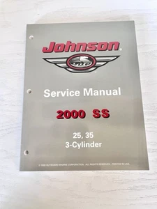 2000 SS JOHNSON OUTBOARD 25, 35 3-CYLINDER SERVICE MANUAL P/N 787068  - Bild 1 von 5