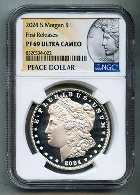 2024 S Morgan Silver Dollar NGC PF 69 Ultra Cameo (PR DCAM) - Image 1 of 4
