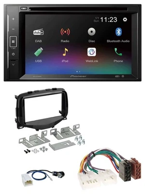 Pioneer Bluetooth MP3 USB 2DIN DAB DVD Autoradio für Toyota Aygo (2014-2021) - Bild 1 von 4