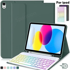 Backlit Keyboard Smart Cover For iPad Air 11" M3 2025 Pro 5/6/7/8/9/10/11th Gen - Picture 1 of 36