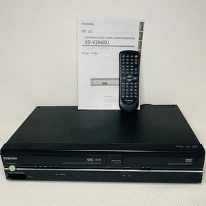 Combo reproductor de DVD VCR TOSHIBA SD-V296 grabadora VHS con control remoto - probado funcionando - Imagen 1 de 4