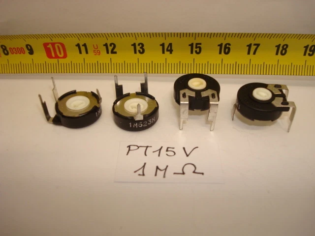 2 x POTENTIOMETER - TRIMMER. PIHER PCB PT15V 1 MOhm (15mm. Lineardurchmesser) - Bild 1 von 1