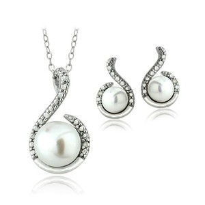 Pearl Diamond Jewelry Set Fine Jewelry 