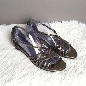 Stuart Weitzman AwayWeGo Lead Serpent halbhohe Keilsandalen, Größe 7,5M - Bild 1 von 13
