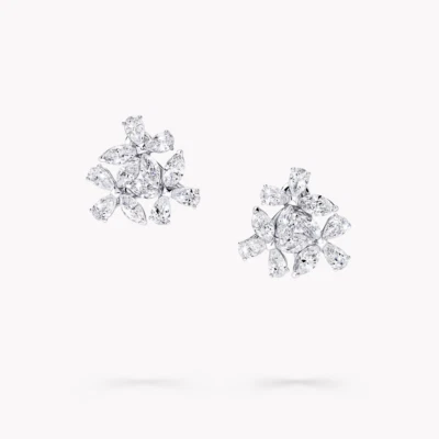 Women Diamond Earring Studs  Multy Shap Lab Grown 4 Carat Platinum 950 - Image 1 of 4