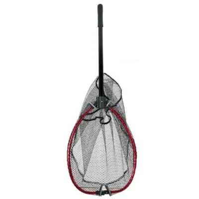 Folding Fladen Rubber Mesh Fishing Landing Net Head & Handle 32-336050