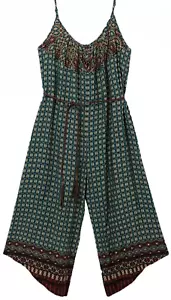 Desigual Boho Patterned Jumpsuit Wide Leg Southwestern Print Romper US Medium - Picture 1 of 17