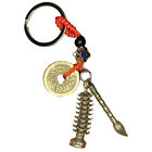 Fengshui 5 Emperors Coins Key Ring Pendant Wealth Keychain