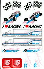 c1990 Speedway Amway Indy Car #22 Scott Brayton Sticker Sheet NOS Winning Spirit