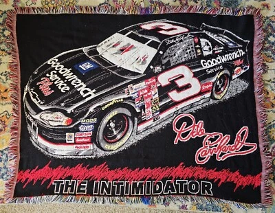 Dale Earnhardt Intimidator Racing Blanket 100% Acrylic Northwest Company USA Foto 1 de 4