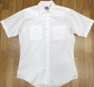 CAMISA WESTERN ELY CATTLEMAN DE COLECCIÓN MEZCLA DE POLI/ALGODÓN BLANCA Talla MEDIANA, M - Imagen 1 de 4
