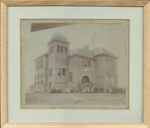ALTE PIONIERSCHULE 1890er ECHTFOTO LAMAR S 7TH PROWERS COUNTY COLORADO CO SCHWEBEKISSEN - Bild 1 von 4