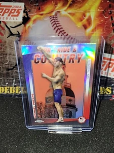 2024 TOPPS CHROME OLYMPICS Michael Phelps FOR PRIDE & COUNTRY Refractor Card - Picture 1 of 2