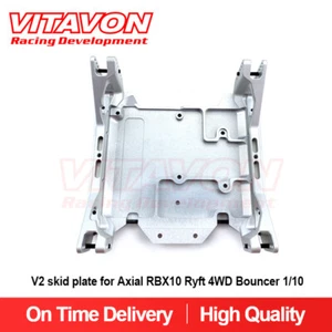 VITAVON CNC Alu 7075 V2 skid plate for Axial RBX10 Ryft 4WD Bouncer 1/10 sil - Picture 1 of 4