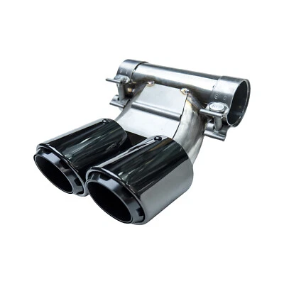 Black Exhaust Muffler Tips For Porsche 718 Boxster/Cayman 2.0T Base 2017-2024 - Image 1 of 4