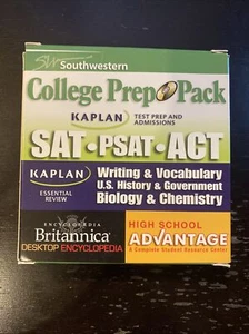 College Prep Pack SAT, PSAT, ACT - CD ROMS. Set Southwestern Co. Kaplan - Picture 1 of 3