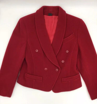 Chaqueta Blazer Abrigo Rojo Lampert Of London Talla 8 Mujer Lana Corderos Foto 1 de 4