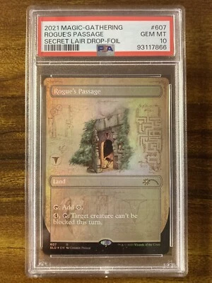 MTG✨ROGUE’S PASSAGE (Blueprint) Ext Art/Brdless FOIL✨SLD PSA 10 RARE Bonus LAND - Image 1 of 4