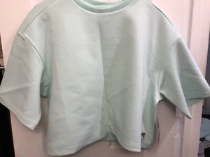 Lee Mujer Camiseta Recortada Sudadera Para Mujer Talla XSMALL Verde Seaglass Nueva - Imagen 1 de 5