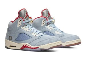 Sala de trofeos retro para hombre Jordan 5 azul hielo talla 7,5 azul rojo blanco CI1899-400 - Imagen 1 de 2