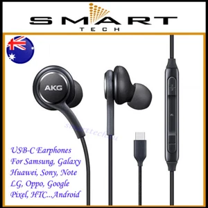 For SAMSUNG Type-C USB C Earphones S23 S22 Note 9 10 Plus S20 S21 FE S10 Earbuds - Picture 1 of 10