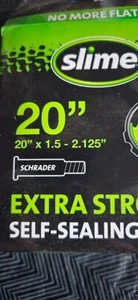 Slime Self Sealing Bicycle Tube 20" x 1.5 - 2.125" Schrader Valve #30049 - Picture 1 of 6