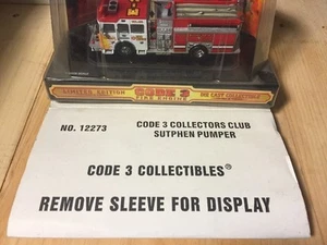 Code 3 Collectors Club Sutphen Pumper - Bild 1 von 2