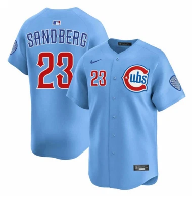CHICAGO CUBS Men's Ryne Sandberg Blue 2024-25 2nd Alternate Limited Stitched Jersey #23~