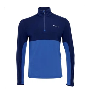 Men's Navy Ralph Lauren RLX Golf Half-Zip Pullover - Stretch, Moisture-Wicking - Picture 1 of 2