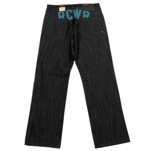 ROCAWEAR JEANS UOMO VINTAGE GREZZO INDACO PETROLIO TAGLIA 38 LAVAGGIO SCURO - Foto 1 di 22