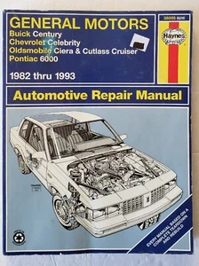 GM Century Celebrity Ciera Cruiser 6000 1982 to 1993 Haynes Shop Repair Manual  - Imagen 1 de 1
