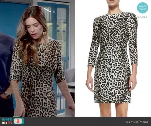 $595 2 xs s NWT Rag & Bone Short Silk Leopard Print Dress Lined animal  - Image 1 of 4