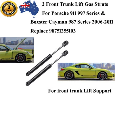 2 Frunk Hood Bonnet Gas Struts for Porsche 911 Boxster Cayman 997 987 2004-2012 - image 1 of 4