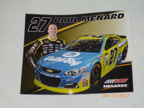2017 PAUL MENARD #27 DUTCH BOY NASCAR POSTCARD Cover