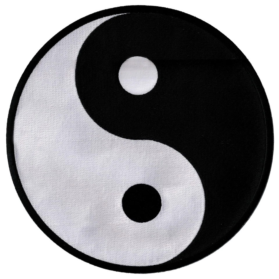 Large Yin Yang Embroidered Iron-on Patch Karate Ying Tai Chi Martial Arts Big