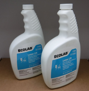 2 Ecolab 6111490 Lemon Lift Heavy Duty Kitchen Bathroom Cleaner with Bleach