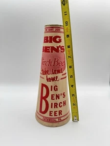 Vintage Big Ben's Birch Beer Catawissa PA waxed beer take home UNUSED - Picture 1 of 6