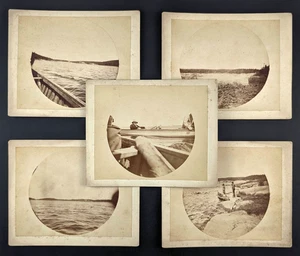 Five Kodak #2 Photos Natashquan Canoe Excursion Quebec Canada 1890 - Picture 1 of 14