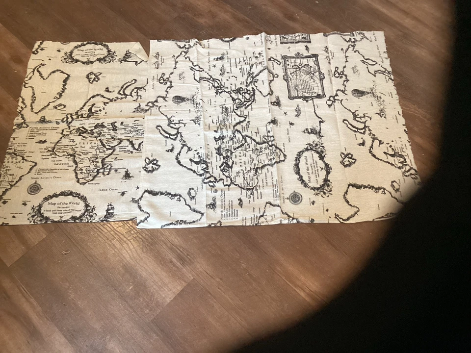 Tela Mapa del Mundo - Algodón 2 piezas Foto 1 de 1