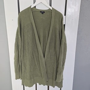Cardigan lungo Gap aperto davanti verde maglia mista XXL Fairy Grunge Cabincore - Foto 1 di 8