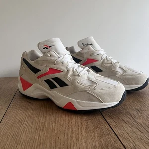 Reebok Aztrek 96 Blanco Rojo Neón Reino Unido 10 - Imagen 1 de 15