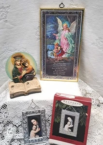 Lote de 3 piezas de decoración cristiana vintage accesorios temáticos religiosos - Imagen 1 de 11